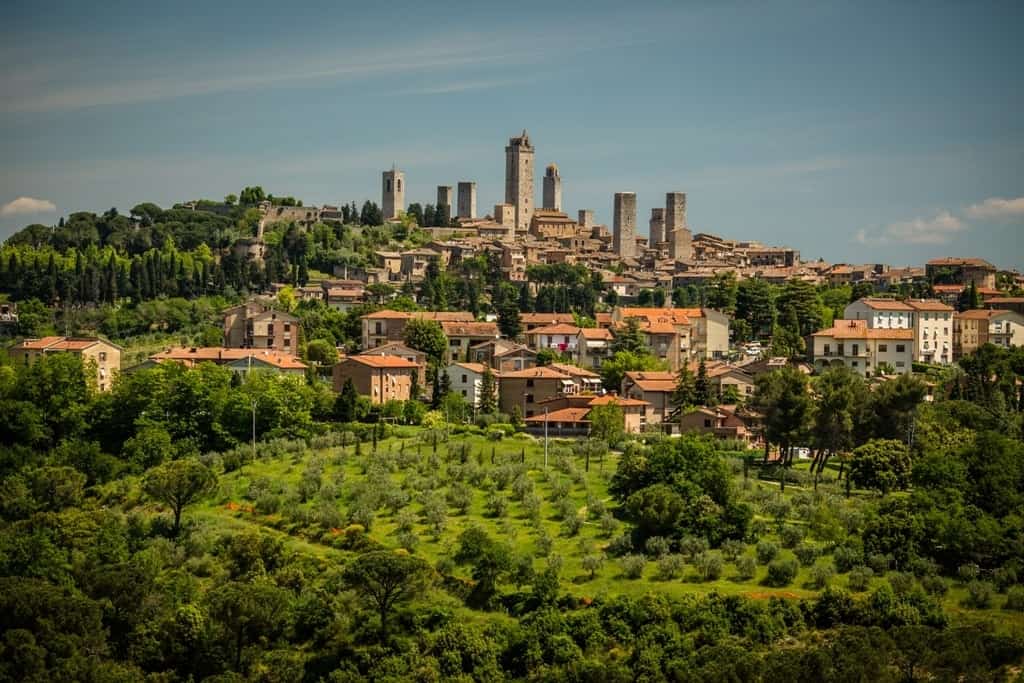 Tuscan hills town in italy