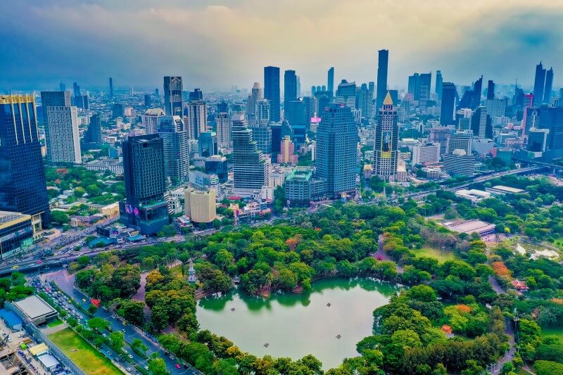 lumpini park in bangkok thailand